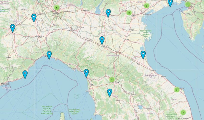 Mappa dei sistemi PRESS installati