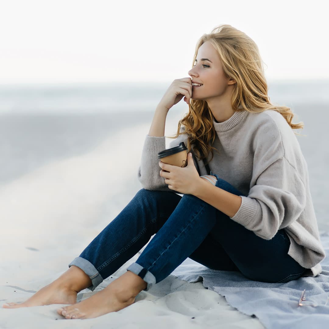 Frau am Strand